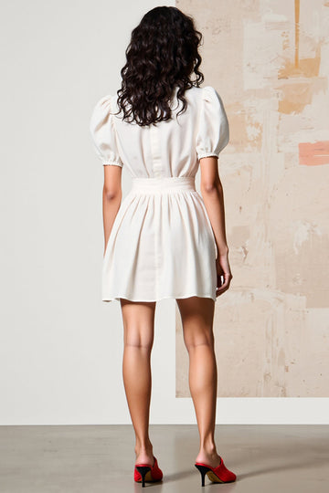 Robe en mousseline de soie blanche